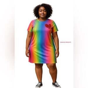 IRON FIST SOMEWHERE RAINBOW DRESS WOMEN COLOR MULTI SIZE XL